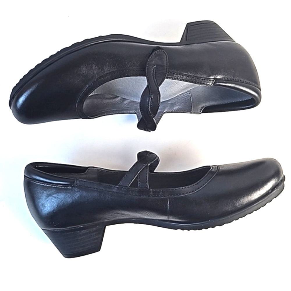 Abeo B.I.O.System Marisol Black Leather  Block Heel Comfort Mary Jane Pu… - Picture 10 of 16